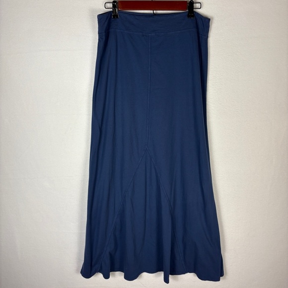 Fresh Produce Blue Cotton Maxi Skirt with High Low Hem - Picture 2 of 5